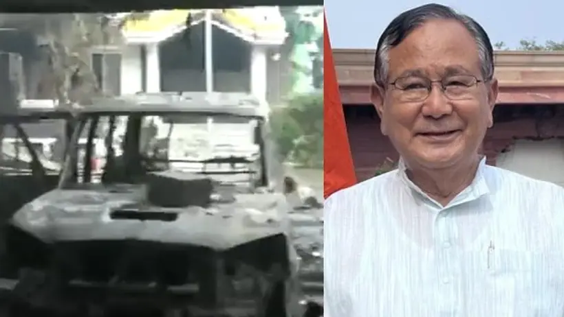 RK Ranjan Singh residence set aflame