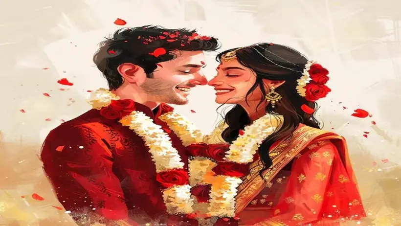 wedding of young couple