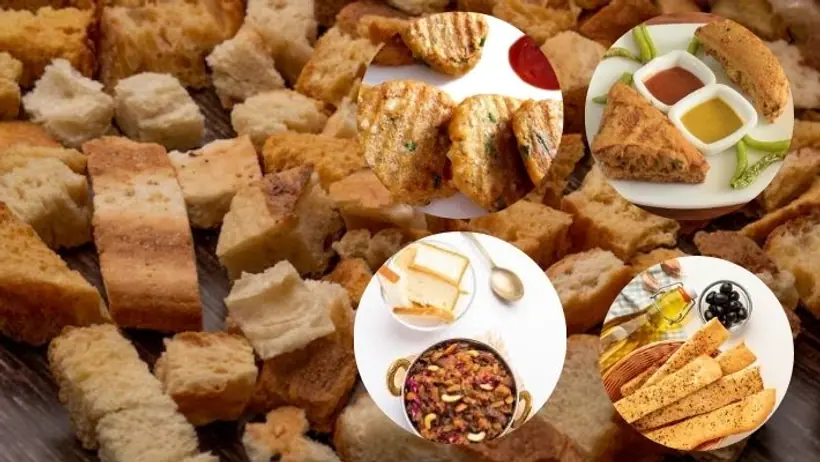 bread sides or brown part used to make these 3 tasty dish 