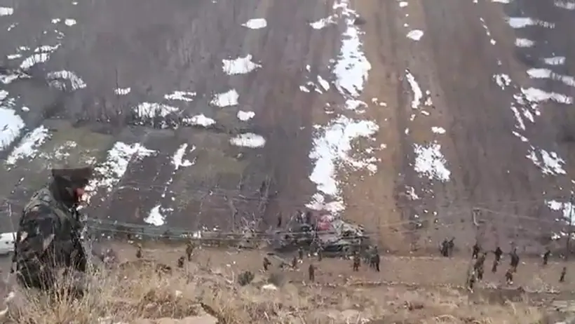 Jammu and Kashmir Army truck rolls down hill