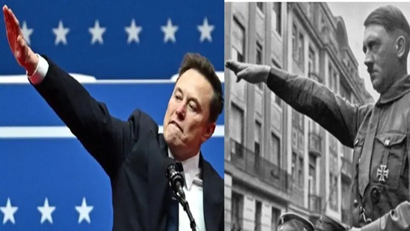 Elon Musk Nazi salutes