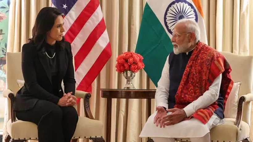 Narendra Modi With Tulsi Gabbard