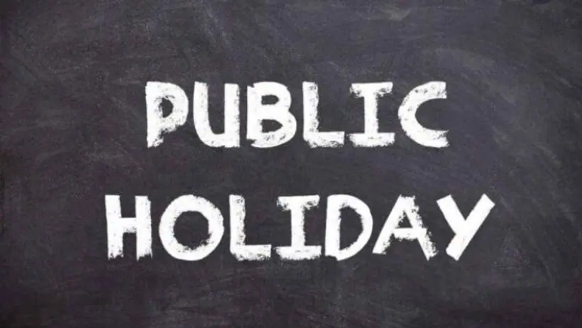 Public holiday on 13 and 14 april