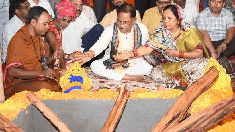 Vishnu Deo Sai participated in the Prana Pratishtha program of Lord Jagannath Temple