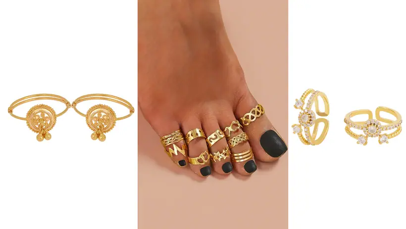 Adjustable Golden Toe Ring Designs for Regular Wear under 300
