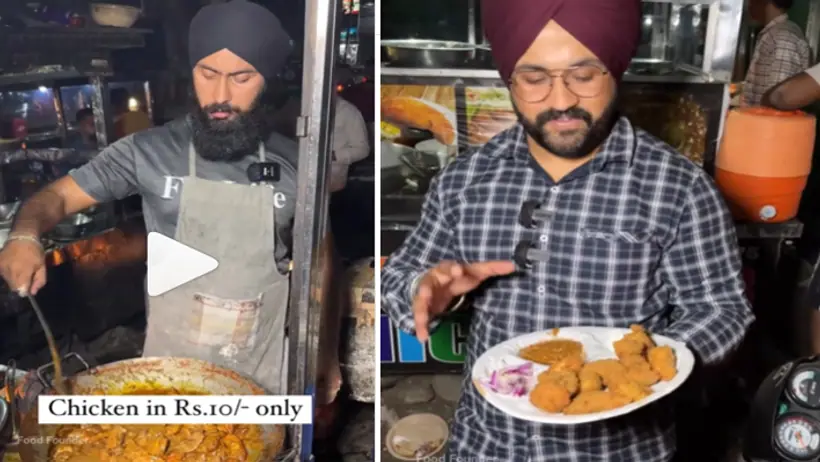 Man selling chicken in 10 rs