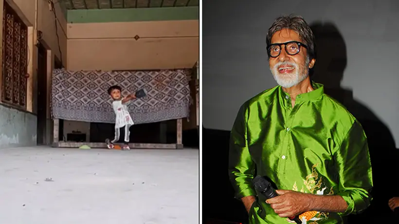 Amitabh Bachchan shares a video of a kid playing cricket