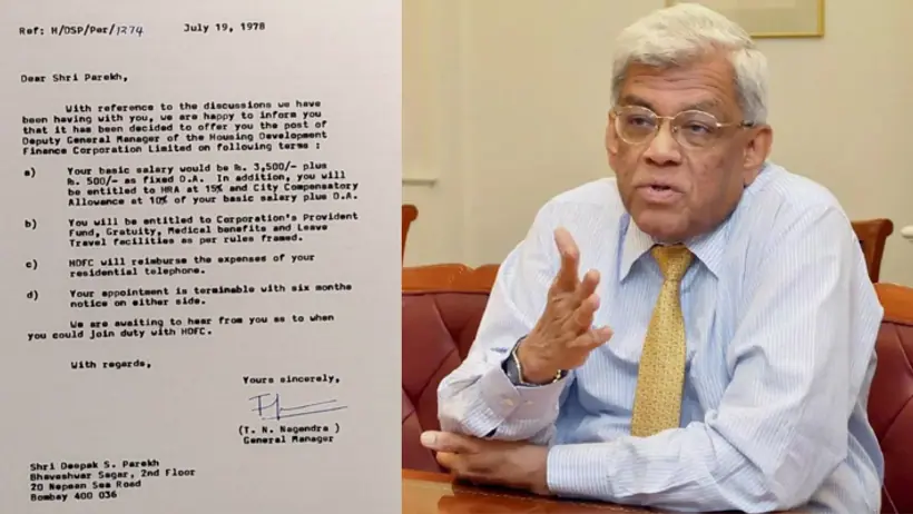 Deepak Parekh offer letter