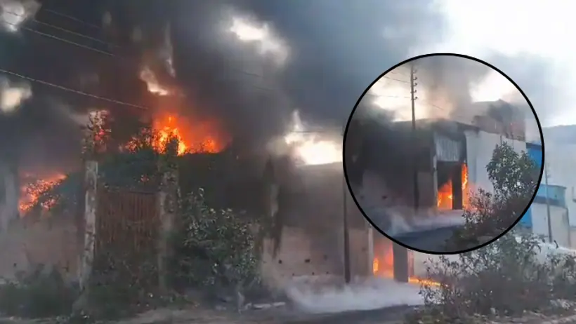 kanpur panki industrial area chemical godam fire explosion firefighters injured kanpur