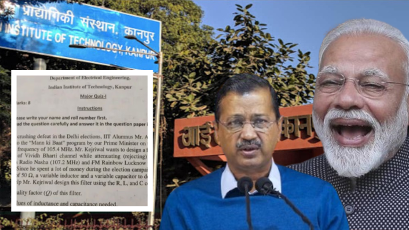 iit kanpur exam question on modi kejriwal goes viral social media reactions
