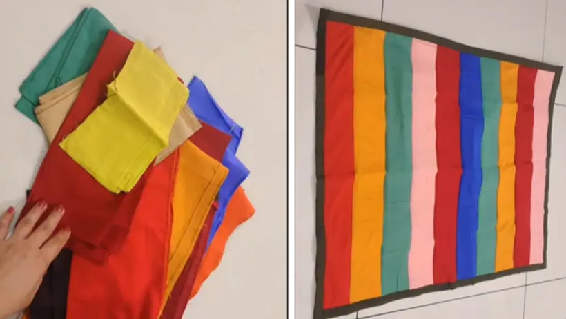 How to reuse old saree fall