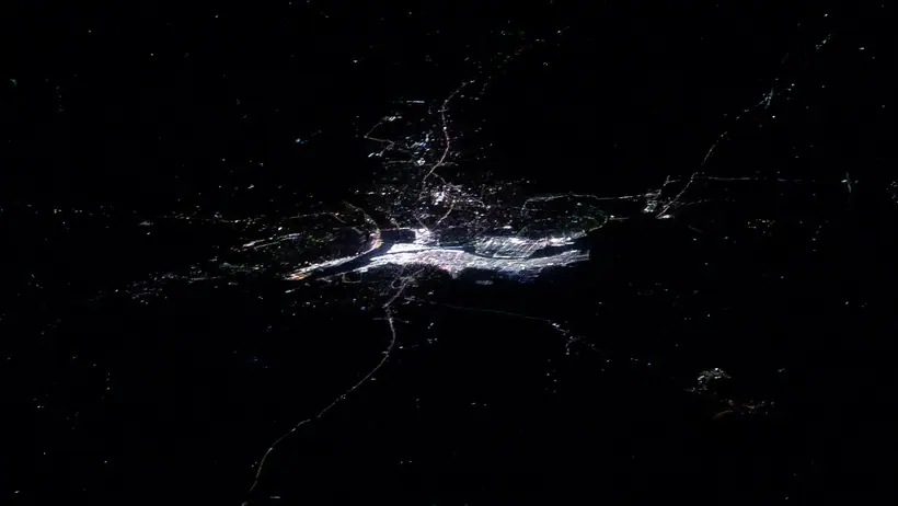 Mahakumbh from ISS by Don Pettit