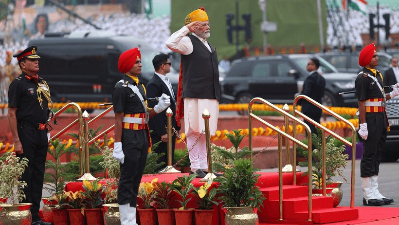 PM Modi at Lal Quila