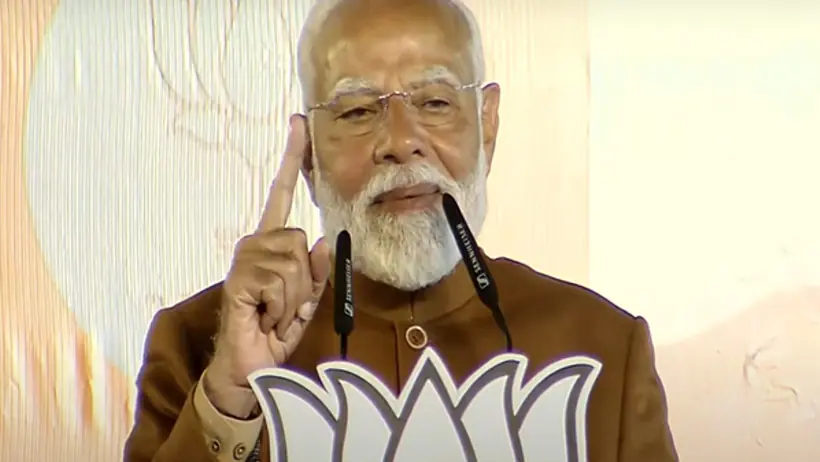 PM Modi at BJP headquarter after Delhi win