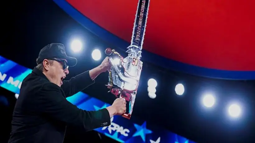 Elon Musk's Chainsaw image  (Photo/Reuters)