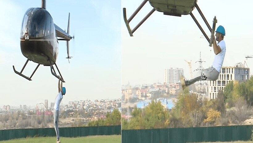 Pull Ups From Helicopter