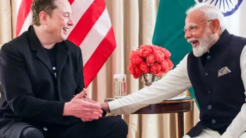 Elon musk and narendra modi