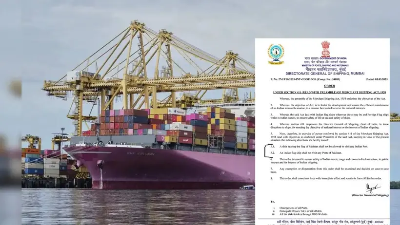 India Bans Pakistani Ships 