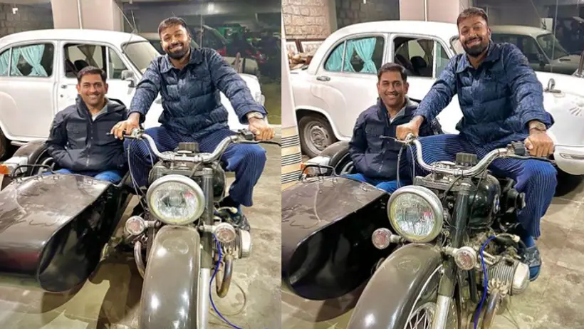 Hardik Pandya and Mahendra Singh Dhoni viral photo
