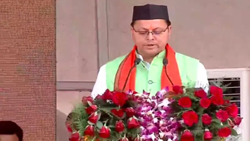 उत्तराखंड के 12वें मुख्यमंत्री बने पुष्कर सिंह धामी, लगातार दूसरी बार ली सीएम पद की शपथ, गवाह बने मोदी योगी