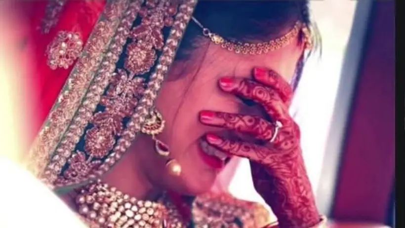 bride is emotional