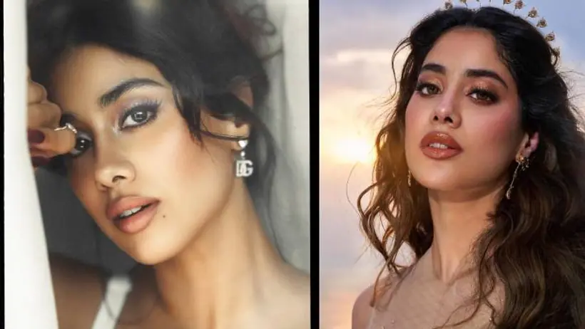 Shimmery makeup look jahnvi kapoor