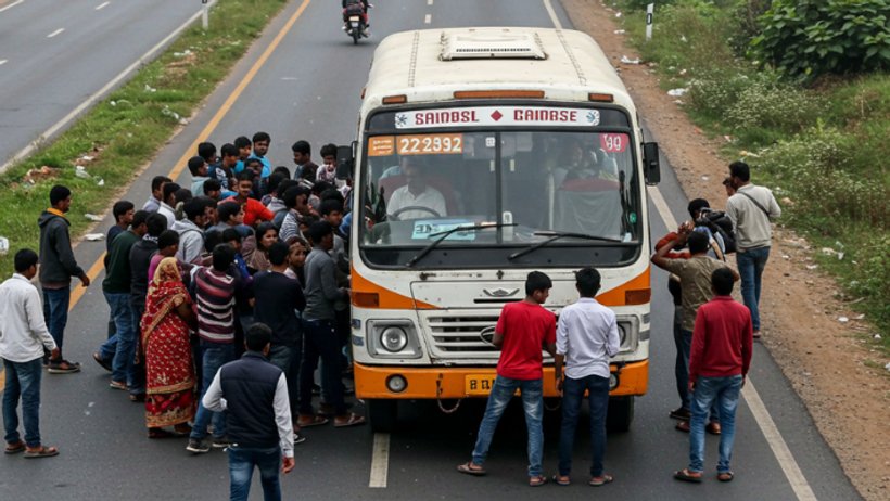 mp bus driver heart attack kanad agar malwa bus accident passengers safe