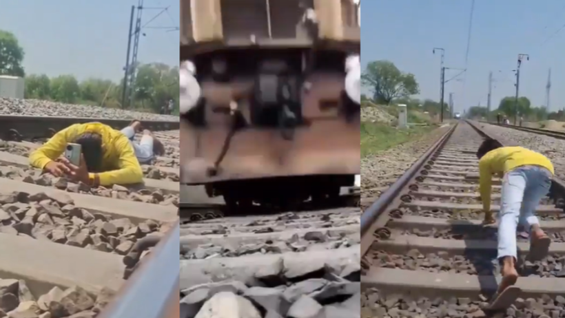 unnao train stunt viral video reelboy arrested grp action
